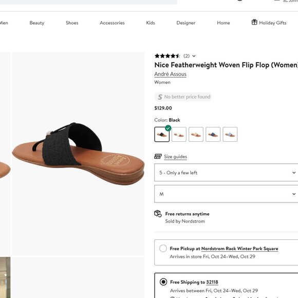 Andre Assous Leather Zebra Print Slide Sandals (42) - Picture 9 of 9